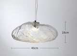 Fiberglass Clouds Minimalist Glass Pendant Light Lamp Simple Ceiling Hanging Lamp Fixture