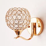 Modernism Ball Wall Light Fixture Crystal Living Room Wall Sconce