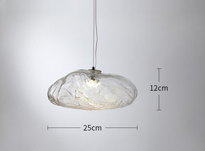 Fiberglass Clouds Minimalist Glass Pendant Light Lamp Simple Ceiling Hanging Lamp Fixture