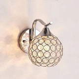 Modernism Ball Wall Light Fixture Crystal Living Room Wall Sconce