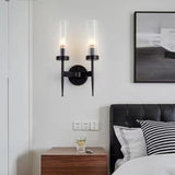 Pure Glass Wall Sconce in Modern Creative Style Wrought Iron Wall Lamp