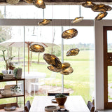 Fiberglass Clouds Minimalist Glass Pendant Light Lamp Simple Ceiling Hanging Lamp Fixture