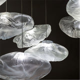 Fiberglass Clouds Minimalist Glass Pendant Light Lamp Simple Ceiling Hanging Lamp Fixture