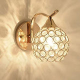 Modernism Ball Wall Light Fixture Crystal Living Room Wall Sconce