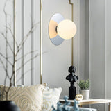 Modern Disc Wall Sconce Minimalist  Art Lights Glass Ball Lamp