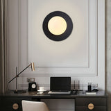 Modern Disc Wall Sconce Minimalist  Art Lights Glass Ball Lamp