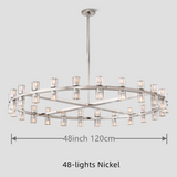 Customized LED Crystal Round Chandelier 36" 48" 60"