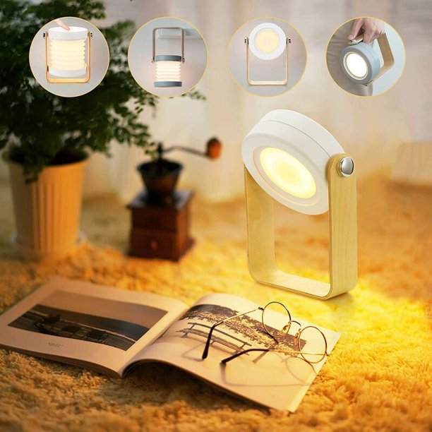El Contente Retractable LED Touch Lamp Folding Telescopic Night Light Lantern Table Lamp - Red