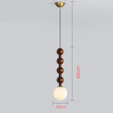 Wood Pendant Lighting Glass Ball Lamp