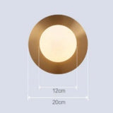 Modern Disc Wall Sconce Minimalist  Art Lights Glass Ball Lamp