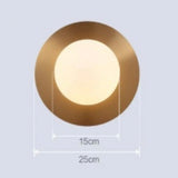 Modern Disc Wall Sconce Minimalist  Art Lights Glass Ball Lamp