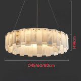 Modern Copper Alabaster Chandelier Ceiling Light Fixture Vintage Pendant Lighting