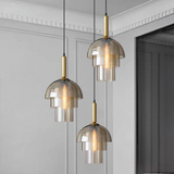 Modern Cognac Wind Chime Glass Pendant Light