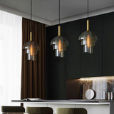 Modern Cognac Wind Chime Glass Pendant Light