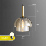 Modern Cognac Wind Chime Glass Pendant Light