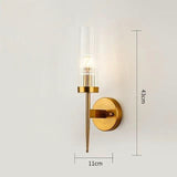 Pure Glass Wall Sconce in Modern Creative Style Wrought Iron Wall Lamp