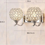 Modernism Ball Wall Light Fixture Crystal Living Room Wall Sconce