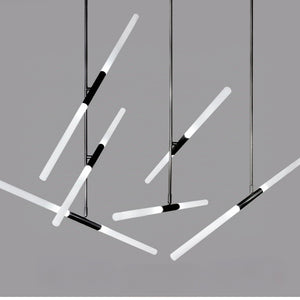 DIY Minimalist Linear LED Pendant Light Suspension Lamp