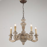 Rustic Wooden Chandelier Antique Farmhouse Ceiling Light Fixture