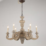 Rustic Wooden Chandelier Antique Farmhouse Ceiling Light Fixture