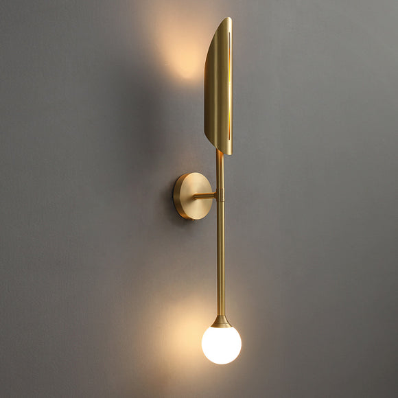 Minimalist Copper Wall Lamp Designer Luxury  Corridor Aisle Sconce