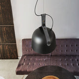 Minimalist Dome Pendant Lights with Leather Straps Adjustable Chandelier