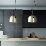 Minimalist Dome Pendant Lights with Leather Straps Adjustable Chandelier