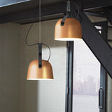 Minimalist Dome Pendant Lights with Leather Straps Adjustable Chandelier