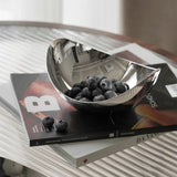 Mirrored Stainless Steel Centerpiece Bowls, Modern Table Decor