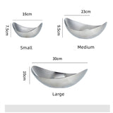 Mirrored Stainless Steel Centerpiece Bowls, Modern Table Decor