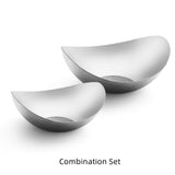 Mirrored Stainless Steel Centerpiece Bowls, Modern Table Decor