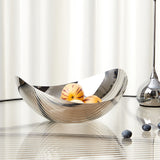 Mirrored Stainless Steel Centerpiece Bowls, Modern Table Decor