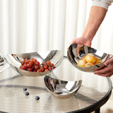 Mirrored Stainless Steel Centerpiece Bowls, Modern Table Decor