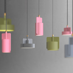 Modern Colorful Geometric Cement Pendant Lights