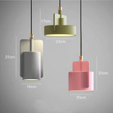 Modern Colorful Geometric Cement Pendant Lights