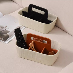 Modern Desktop & Remote Control Organizer, Portable Storage Bin