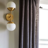 Modern Double Globe Wall Sconce - Elegant Mid-Century Inspired Lighting