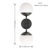 Modern Double Globe Wall Sconce - Elegant Mid-Century Inspired Lighting