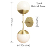 Modern Double Globe Wall Sconce - Elegant Mid-Century Inspired Lighting