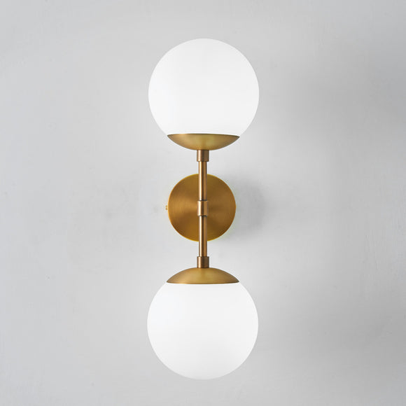 Modern Double Globe Wall Sconce - Elegant Mid-Century Inspired Lighting