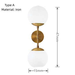 Modern Double Globe Wall Sconce - Elegant Mid-Century Inspired Lighting