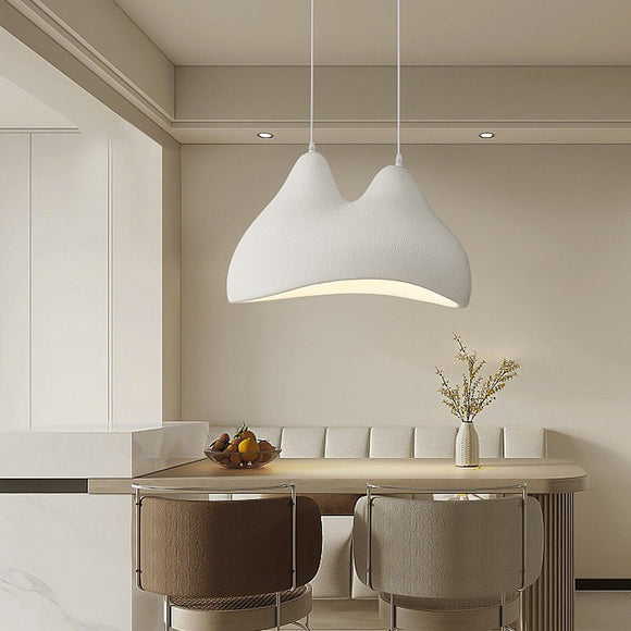 Mountain Sculptural Minimalist Dome Textured Polystyrene Pendant Light