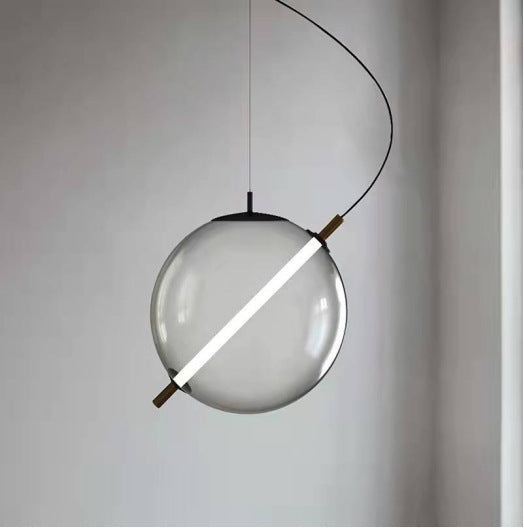 Spherical Glass Shade LED Pendant Light Fixtures