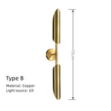 Minimalist Copper Wall Lamp Designer Luxury  Corridor Aisle Sconce