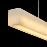 Marble Square Onyx Linear Chandelier - Natural Stone Beauty Pendant Lighting