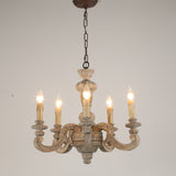 Rustic Wooden Chandelier Antique Farmhouse Ceiling Light Fixture