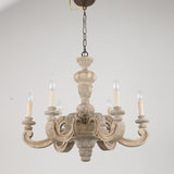 Rustic Wooden Chandelier Antique Farmhouse Ceiling Light Fixture