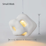 Various Modern Artisan Design Biomorphic Polystyrene Pendant Lights