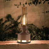 Vintage LED Oil Lamps Lantern Table Lamp 10-Way Dimmable Night Light Flameless Kerosene Oil Lantern BlowTilt Off