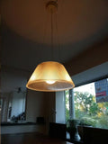 Morden Conical Corrugation Cleat Glass Pendant Light Fixture